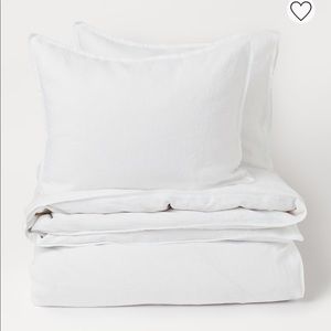 H&M 100% Linen Duvet Cover Set